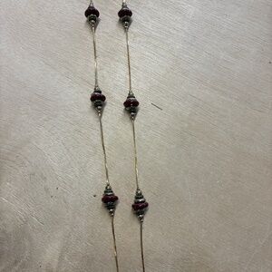 Handcrafted necklace made from a vintage jewelry set.